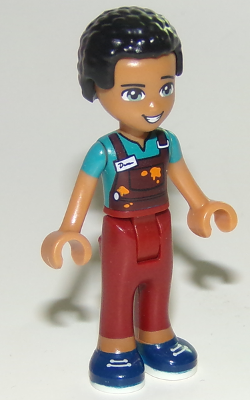 Dean, Dark Red Trousers, Dark Turquoise Overalls Top